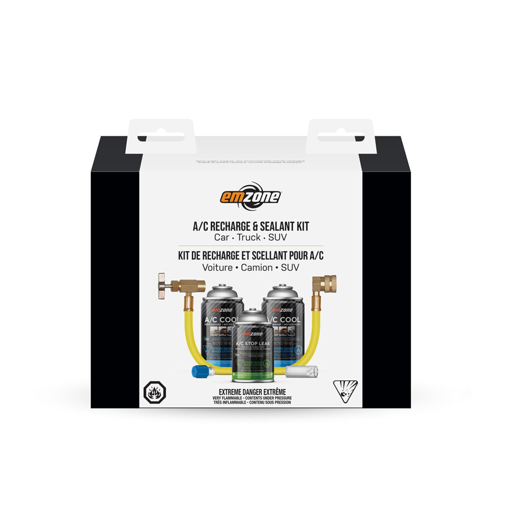 Emzone 12a A/C Deluxe Recharge and Sealant Kit – 45883 | RogueFuel.ca