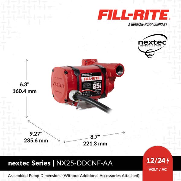 Fill-Rite 12/24V DC 25 GPM Fuel Transfer Pump - NX25-DDCNF-AA | RogueFuel.ca