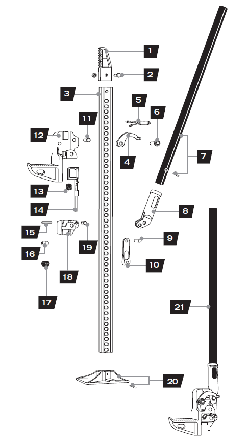 Hi-Lift Jacks Handle Clip Spring - JAC31 | RogueFuel.ca