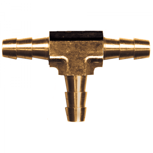 Fairview Brass Tee;1/4 Hose Barb Item #: FVF-123-4 | RogueFuel.ca