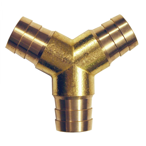 Fairview Brass Y Connector;5/8 Hose Barb Item #: FVF-123Y-10 | RogueFuel.ca