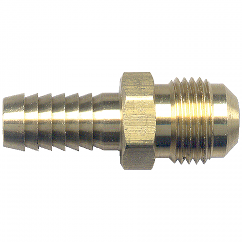 Fairview Brass 45 SAE Hose Barb;1/4x1/4 M Flare Item #: FVF-127-44 | RogueFuel.ca