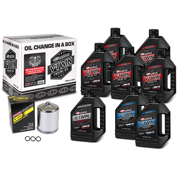 Maxima Racing Oils V-Twin Oil Full Change Kit (90-129018Pc)