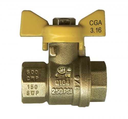 Fairview CGA316 Ball Valve;3/8FPT;T-Handle Item #: FVF-BVT2103-C | RogueFuel.ca