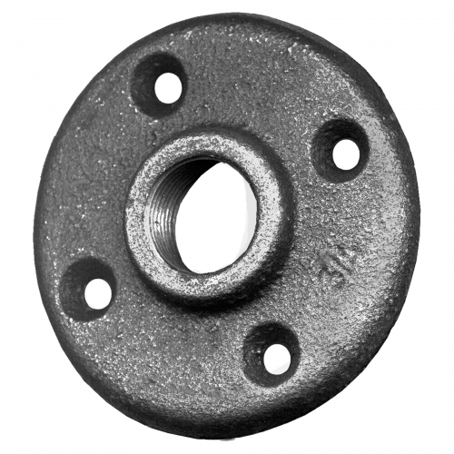 Fairview Black Iron Floor Flange;1/4FPT Item #: FVF-BI-114-B | RogueFuel.ca