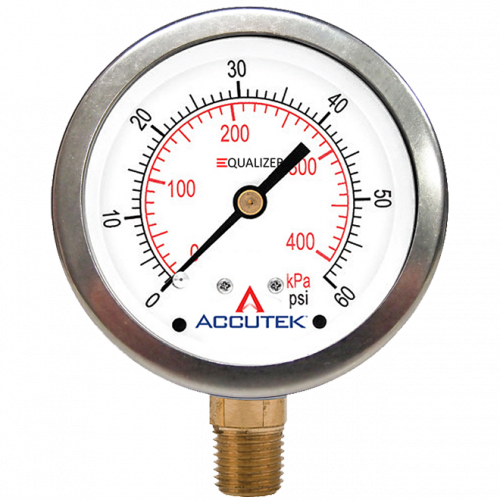 Fairview 0-160PSI Equalizer Gauge;2.5in Face;1/4MPT Stem Item #: FVF-PG-160ZRSD25 | RogueFuel.ca