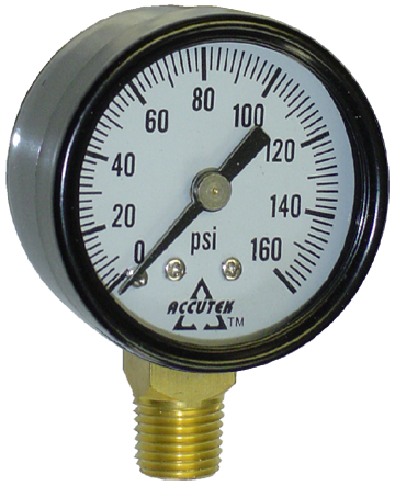 Fairview 0-160PSI Dry Gauge;2.5in Face;1/4MPT Stem;MINP Item #: FVF-PG-160SD25SS-MINP | RogueFuel.ca