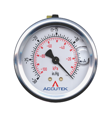 Fairview 30-0Vac Liquid Gauge;2.5in Face;1/4MPT CBM Item #: FVF-PG-30CGV25 | RogueFuel.ca