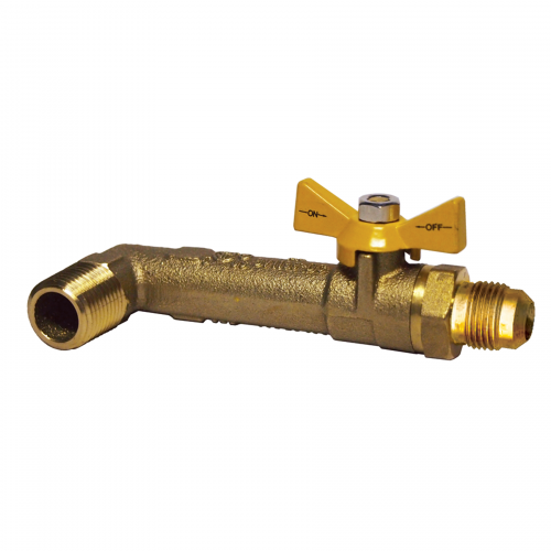 Fairview Utility Ball Valve 90Elb;1/2FLx1/2MPT Item #: FVF-BV1049-8D | RogueFuel.ca